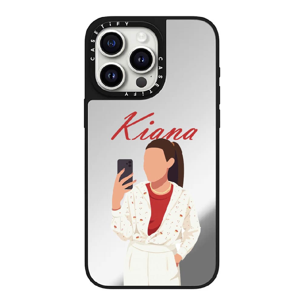 قاب آینه ای چاپی سفارشی (کد 0489) به اسم دلخواه مدل vector style مناسب برای گوشی موبایل اپل آیفون Apple iPhone 7 / 8 / SE 2020 / 7 Plus / 8 Plus / X / XS / XR / XS Max / 11 / 11 Pro / 11 Pro Max / 12 — تصویر ۷