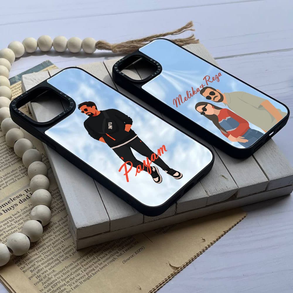 قاب آینه ای چاپی سفارشی (کد 0489) به اسم دلخواه مدل vector style مناسب برای گوشی موبایل سامسونگ Samsung Galaxy A12 / A13 / A14 / A15 / A21S / A22 4G / A23 / A24 / A25 / A30S / A31 / A32 4G / A32 5G / — تصویر ۳