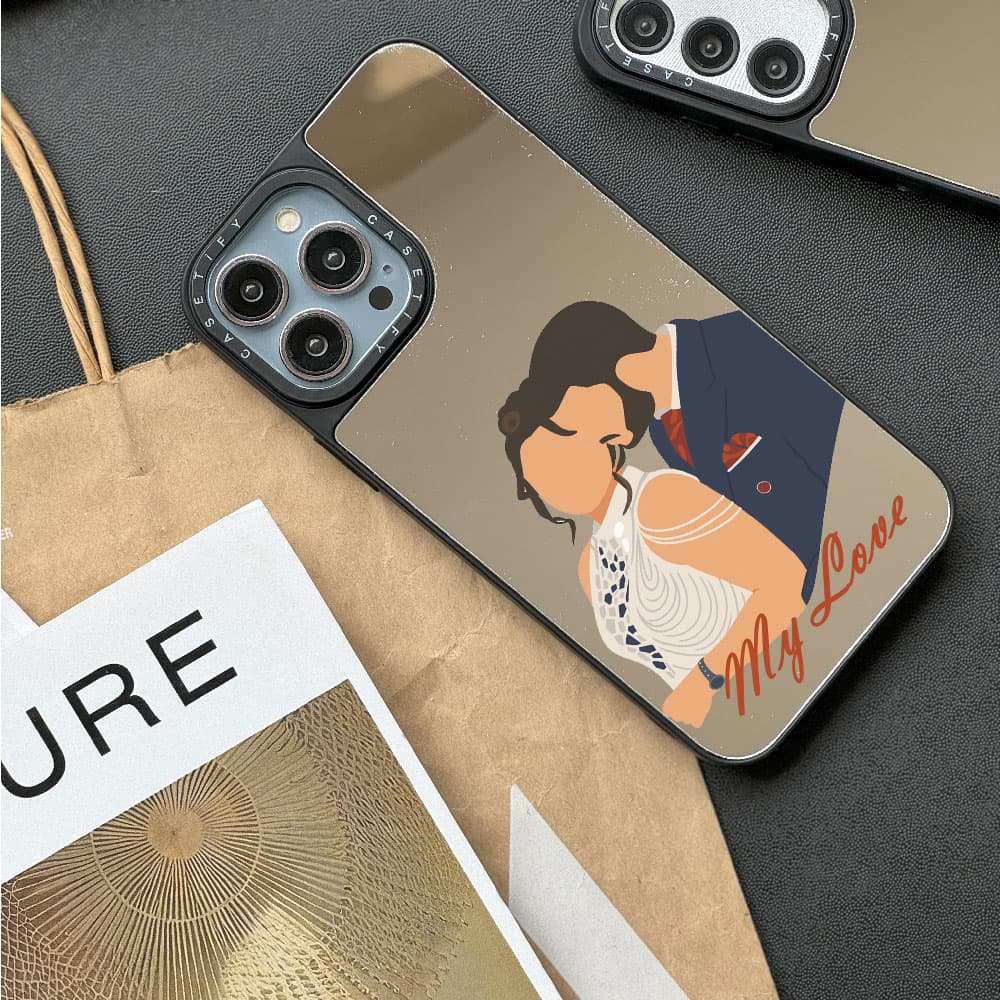 قاب آینه ای چاپی سفارشی (کد 0489) به اسم دلخواه مدل vector style مناسب برای گوشی موبایل سامسونگ Samsung Galaxy A12 / A13 / A14 / A15 / A21S / A22 4G / A23 / A24 / A25 / A30S / A31 / A32 4G / A32 5G / — تصویر ۴