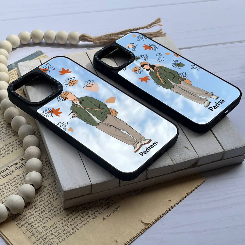 قاب آینه ای چاپی سفارشی (کد 0481) مدل قرار پاییزی – fall date مناسب برای گوشی موبایل اپل آیفون Apple iPhone 7 / 8 / SE 2020 / 7 Plus / 8 Plus / X / XS / XR / XS Max / 11 / 11 Pro / 11 Pro Max / — تصویر ۲