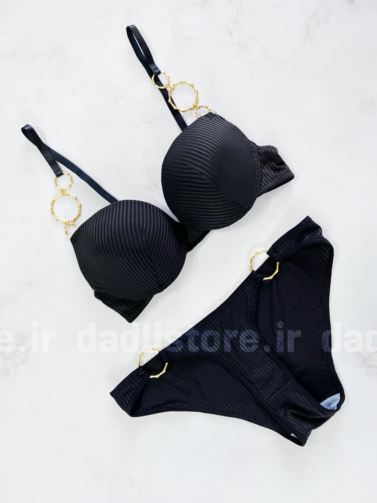 ست شورت و سوتین فنر دار کبریتی بند حلقه دار — تصویر ۵