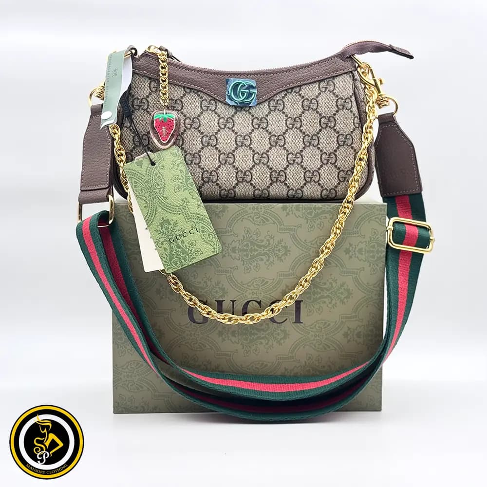 کیف دوشی و دستی گوچی (Gucci) هلالی سوپر مستر فول پک