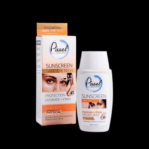 کرم ضدآفتاب فیزیکی دورچشم وصورت بژطبیعی باSPF50 پیکسل