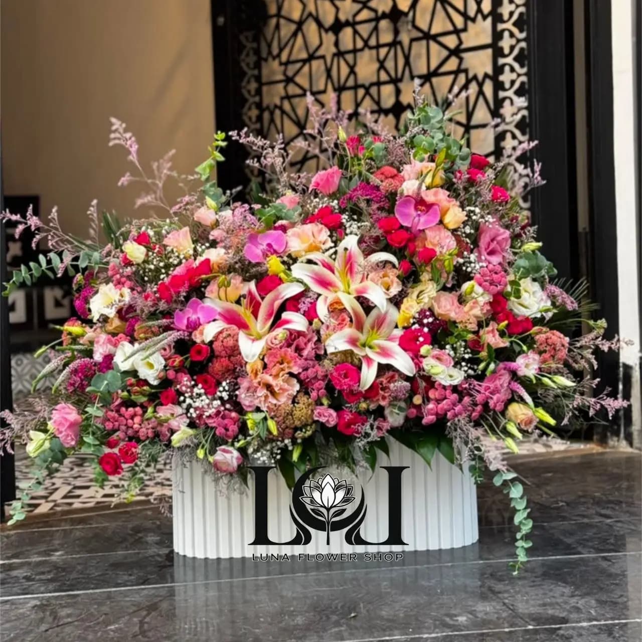 باکس گل طبیعی لیلیوم BL220