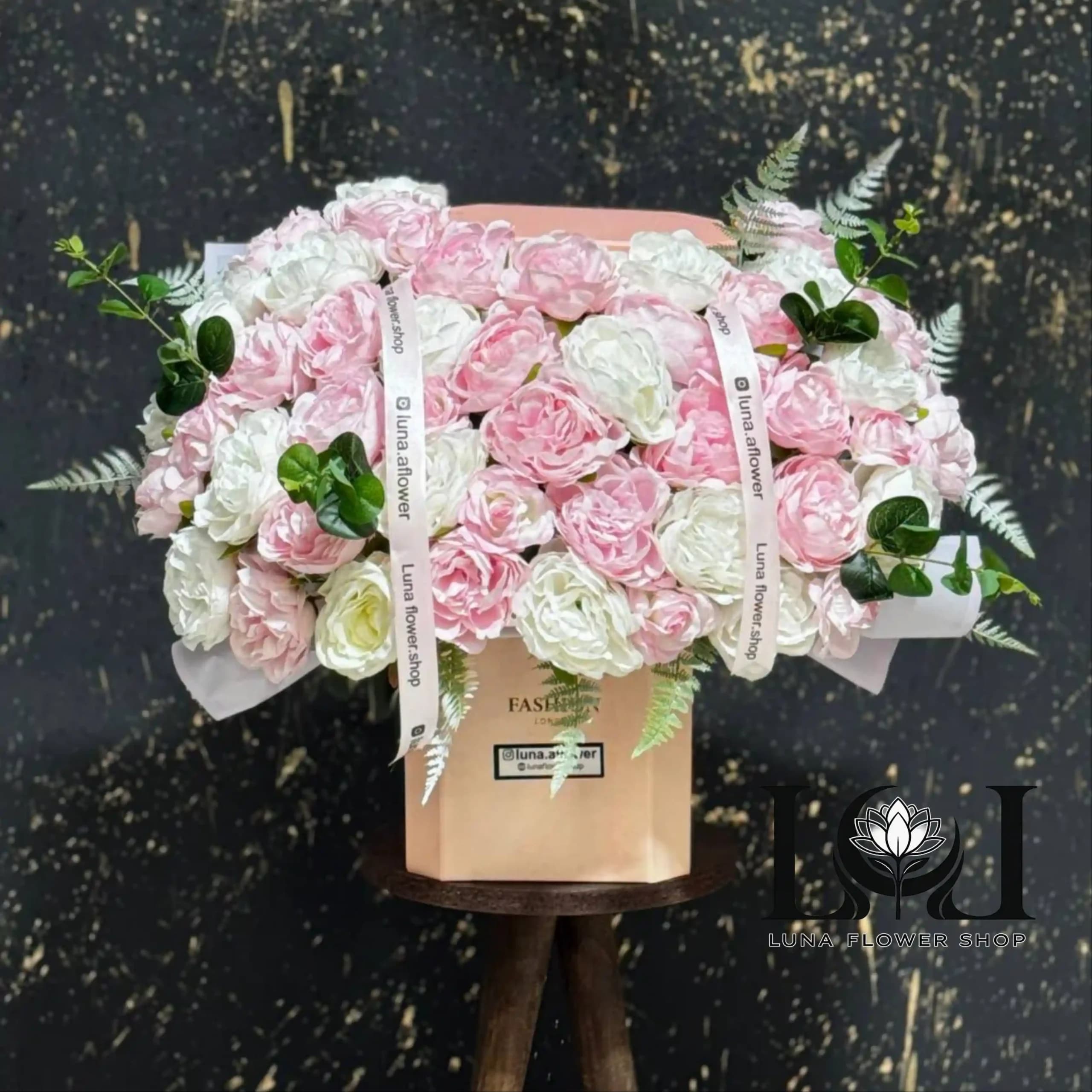 باکس گل مصنوعی پیونی AL122
