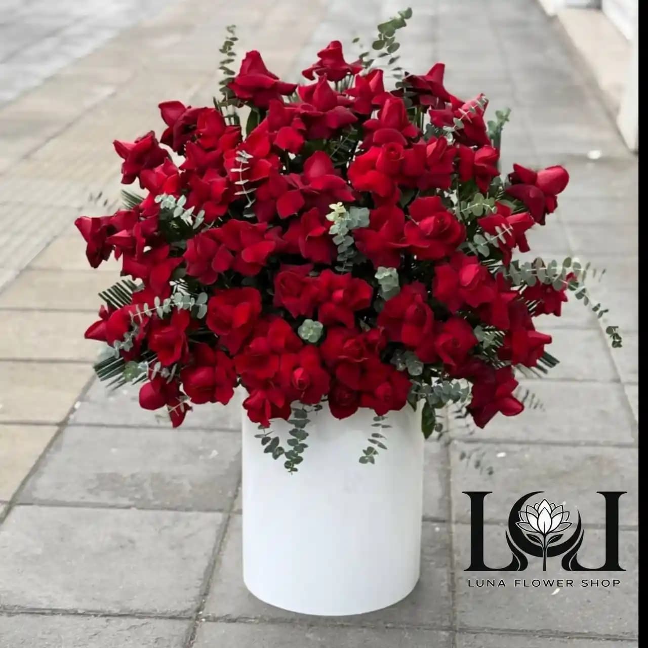 باکس رز قرمز ۶۰ شاخه BL167