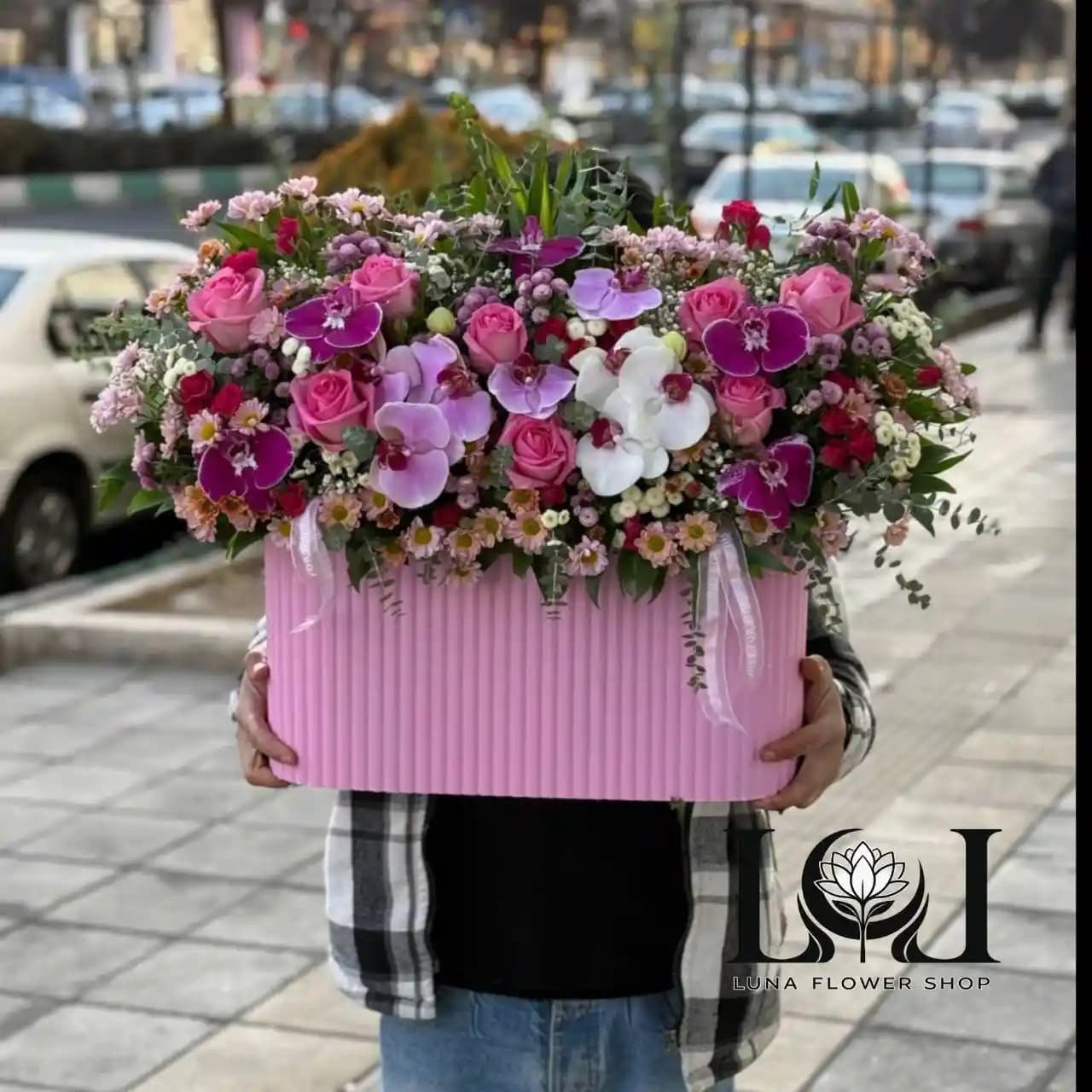 باکس گل رز و ارکیده BL166