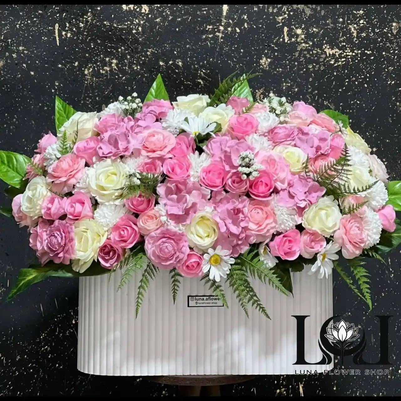 باکس گل مصنوعی رز AL107