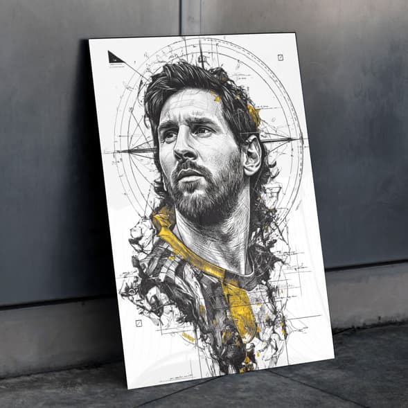 متال پوستر لیونل مسی Lionel Messi با کد S-01
