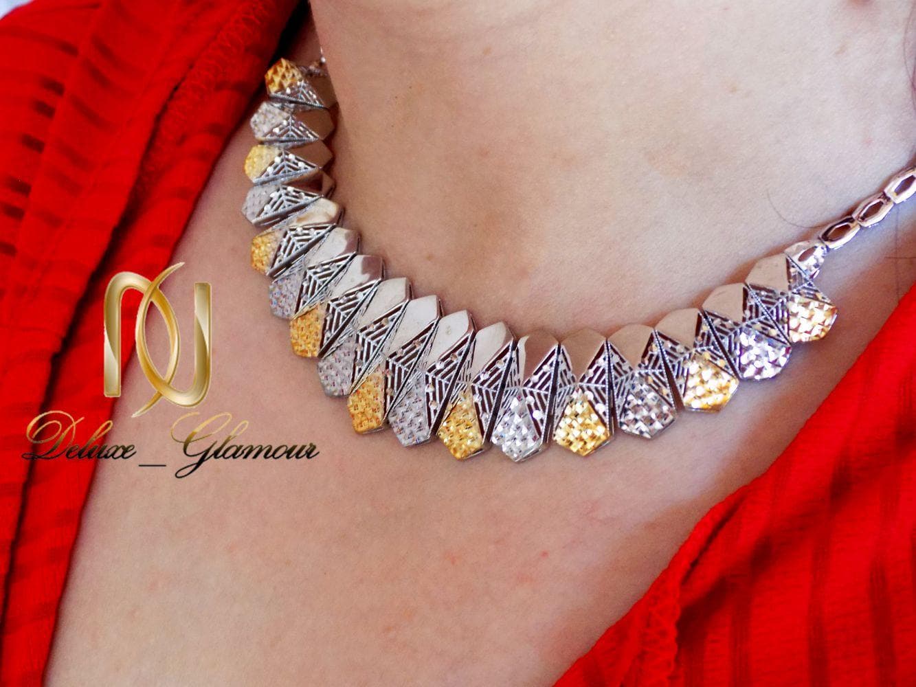 سرویس نقره عروس طرح طلای تراش ns-n225 — تصویر ۳