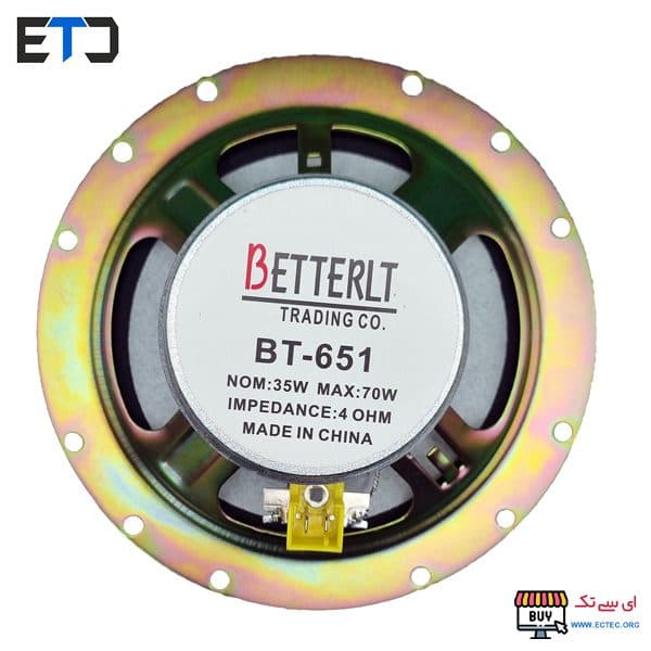 اسپیکر 70 وات 6.5 اینچ 4 اهم گرد BT-651 — تصویر ۲