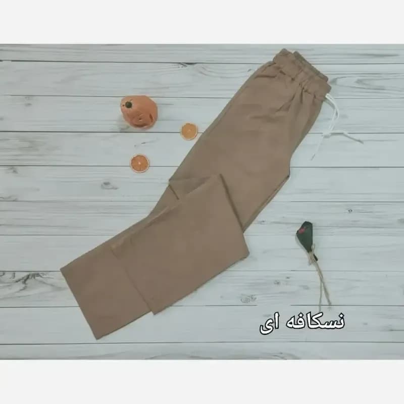 شلوار نیم بگ لینن زنانه سایز 38 تا 48 قد 100 سانت — تصویر ۵