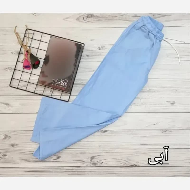 شلوار نیم بگ لینن زنانه سایز 38 تا 48 قد 100 سانت — تصویر ۲
