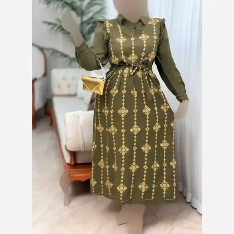 پیراهن طلاکوب ستاره جنس اسکادا سایز 38 تا 48 — تصویر ۴