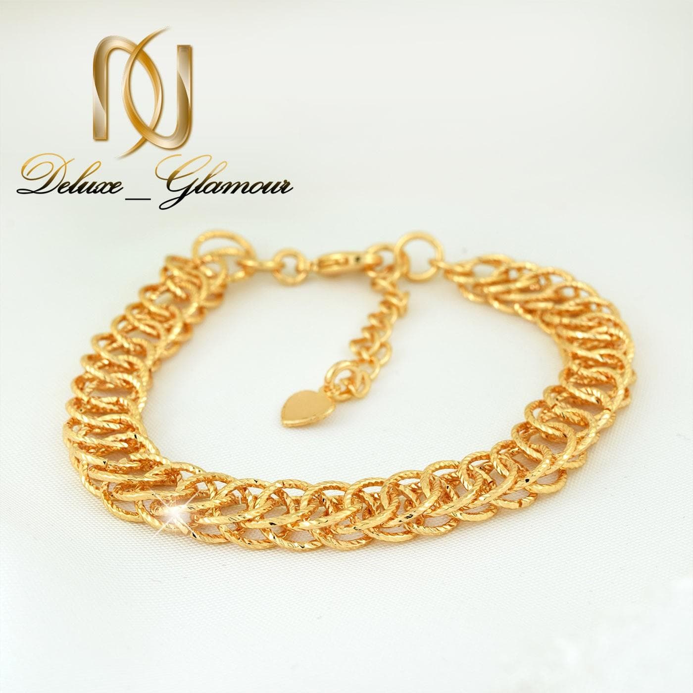 دستبند زنانه استیل طرح طلای زنجیری 22 سانتی DS-N261