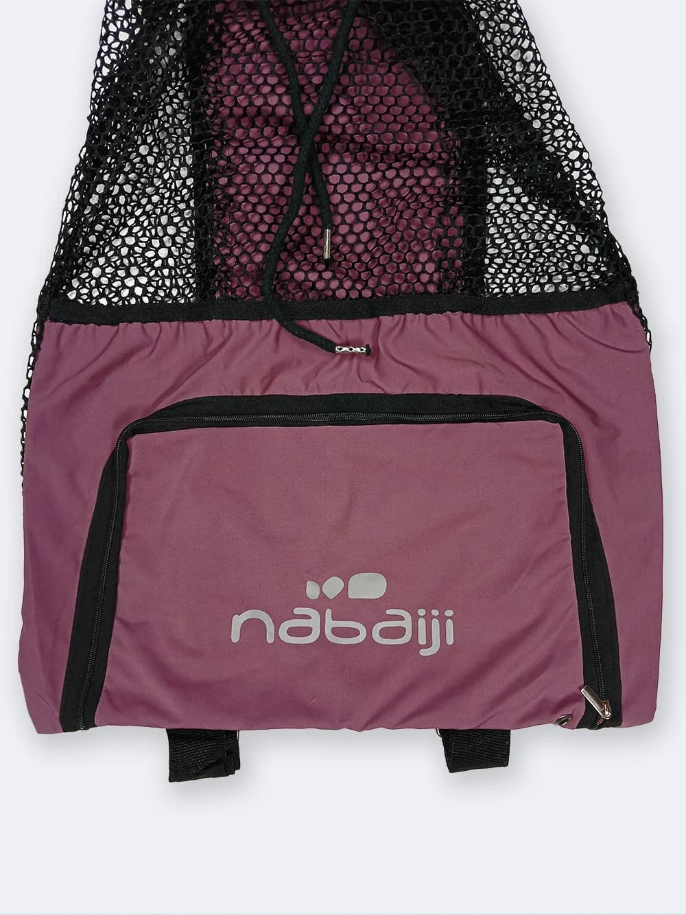 مش بگ ( mesh bag ) توری به رنگ بنفش مناسب برای وسایل استخر ، ساحل و دریا نابایجی ( Nabaiji ) — تصویر ۶