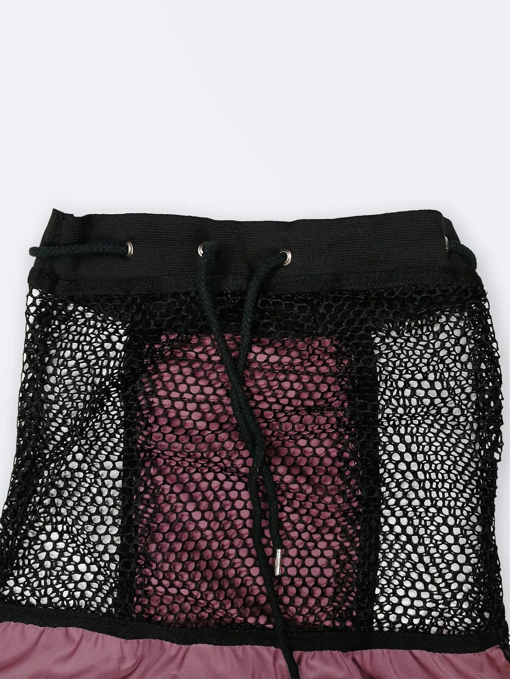 مش بگ ( mesh bag ) توری به رنگ بنفش مناسب برای وسایل استخر ، ساحل و دریا نابایجی ( Nabaiji ) — تصویر ۴