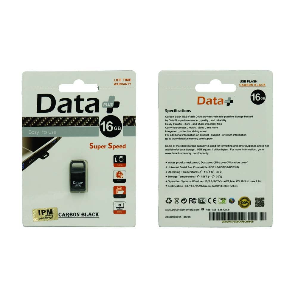 فلش مموری دیتا پلاس 16G مدل Carbon Black