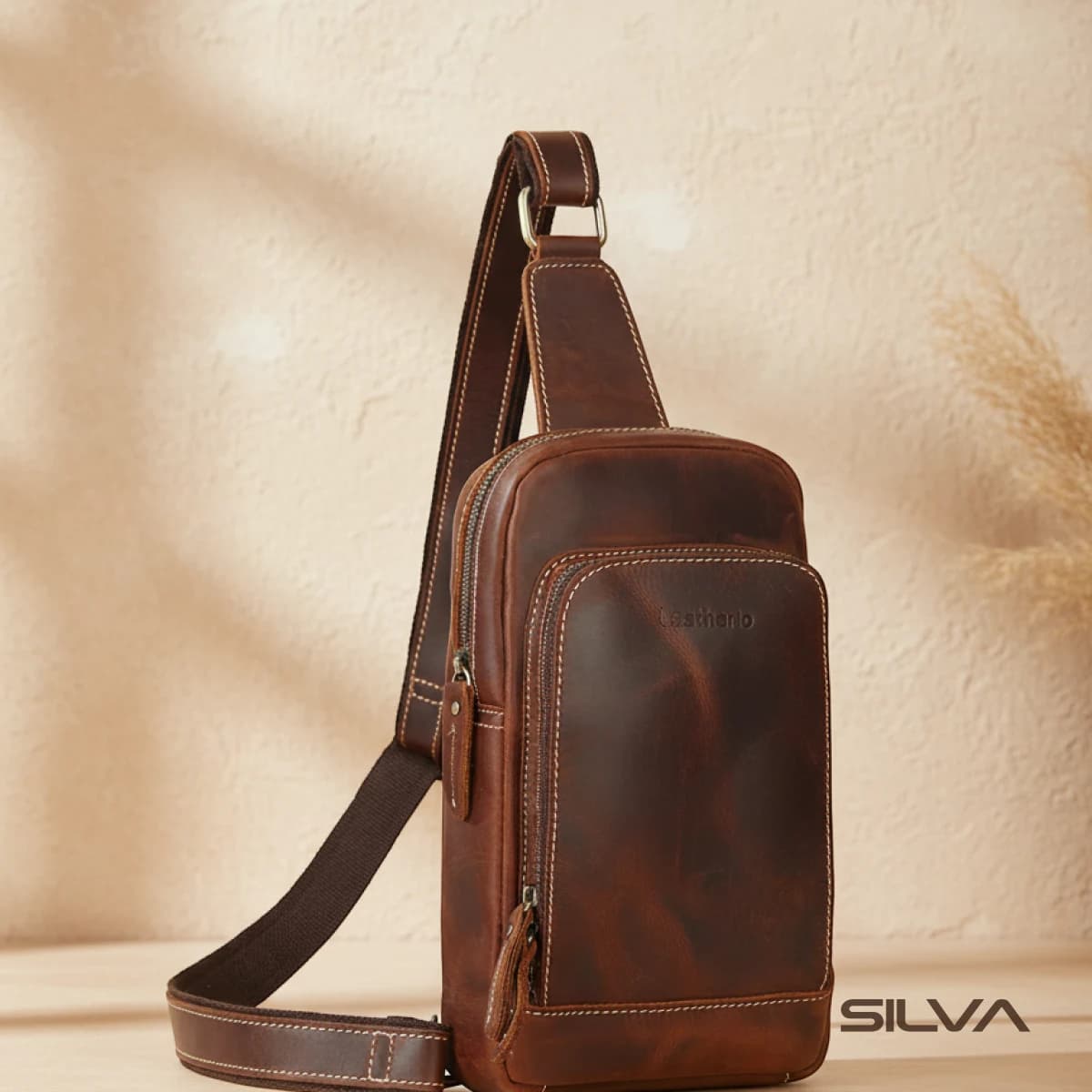 کیف کراس بادی و تکشانه چرم طبیعی مدل Crossbody Bag 29 | سیلوا چرم