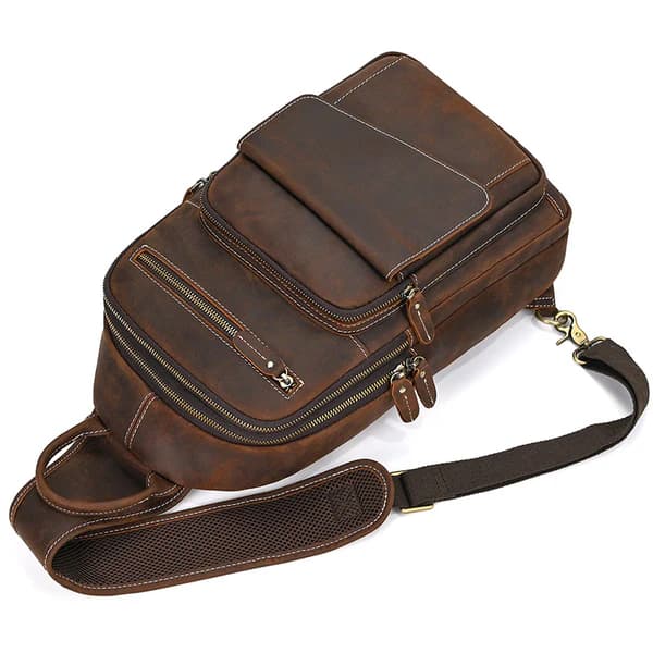 کیف کراس بادی و تک‌شانه چرم طبیعی مدل Crossbody Bag 28 | سیلوا چرم — تصویر ۶