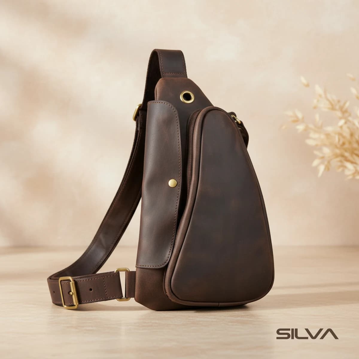 کیف کراس بادی و تک‌شانه چرم طبیعی مدل Crossbody Bag 26 | سیلوا چرم — تصویر ۹