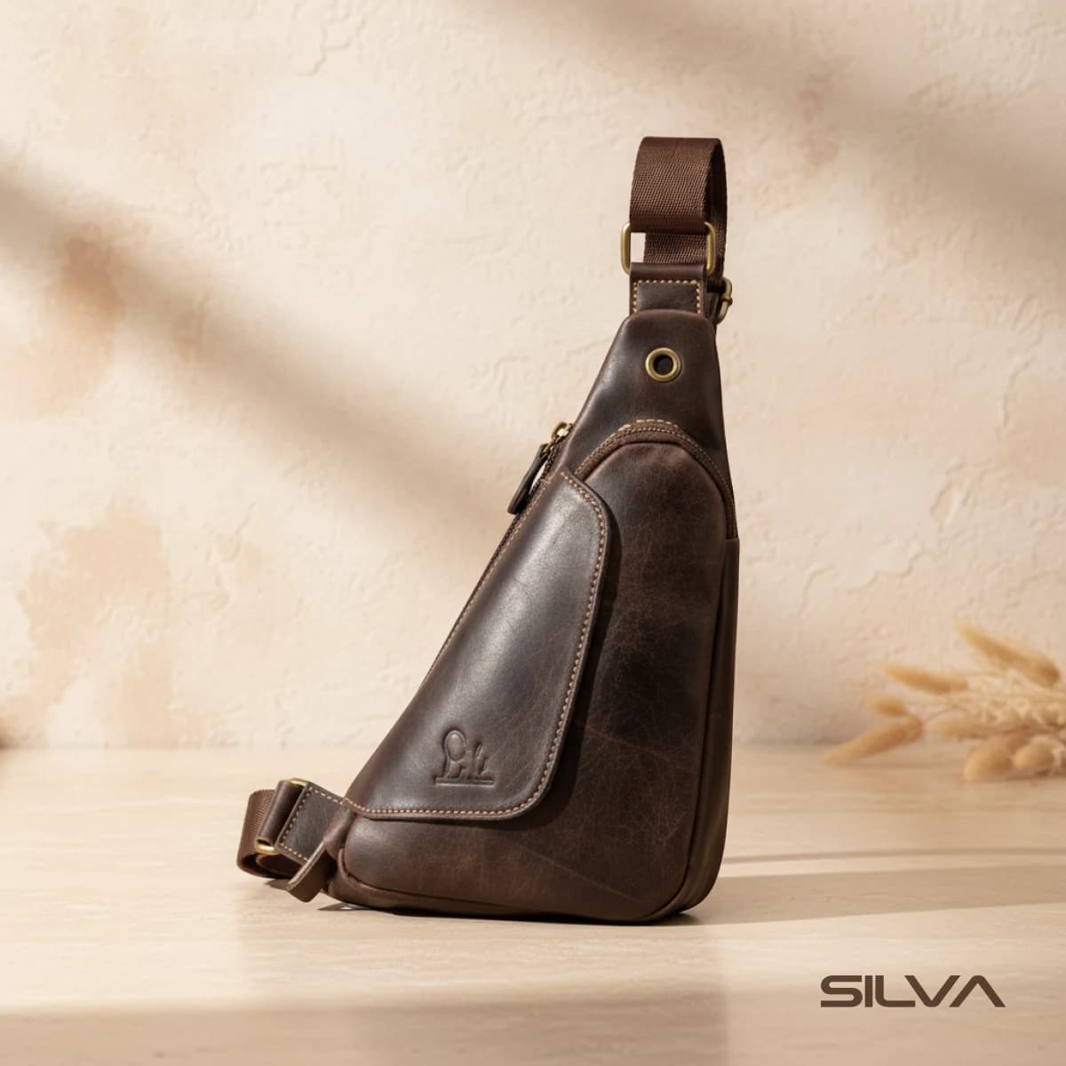 کیف کراس بادی و تک‌شانه چرم طبیعی مدل Crossbody Bag 25 | سیلوا چرم — تصویر ۶
