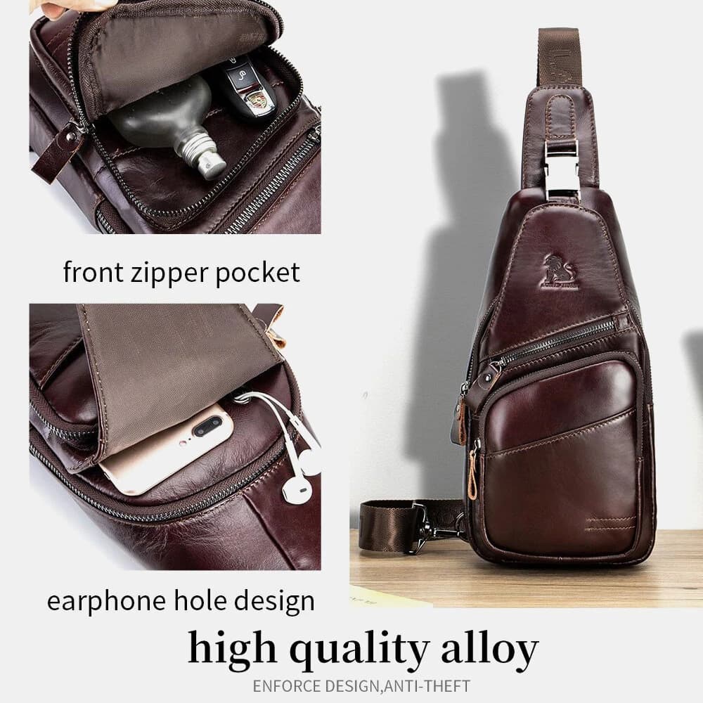 کیف کراس بادی و تک‌شانه چرم طبیعی مدل Crossbody Bag 03 | سیلوا چرم — تصویر ۴