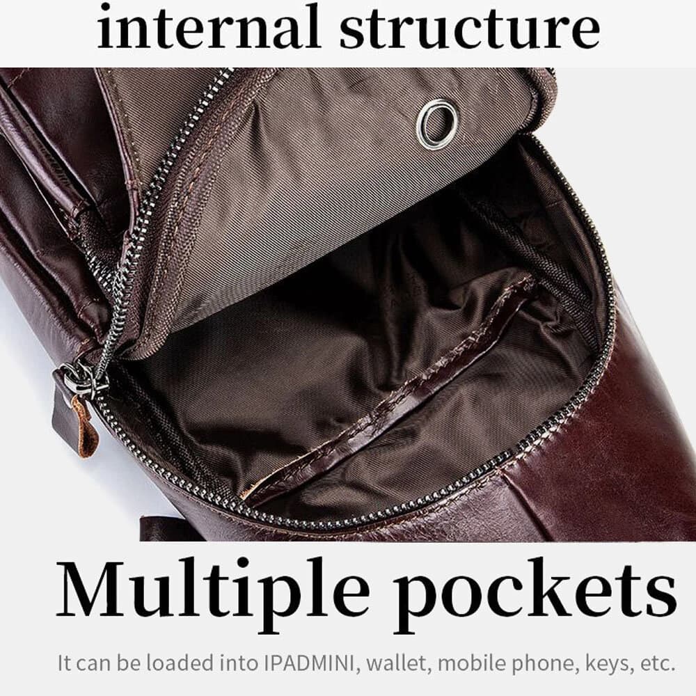کیف کراس بادی و تک‌شانه چرم طبیعی مدل Crossbody Bag 03 | سیلوا چرم — تصویر ۷