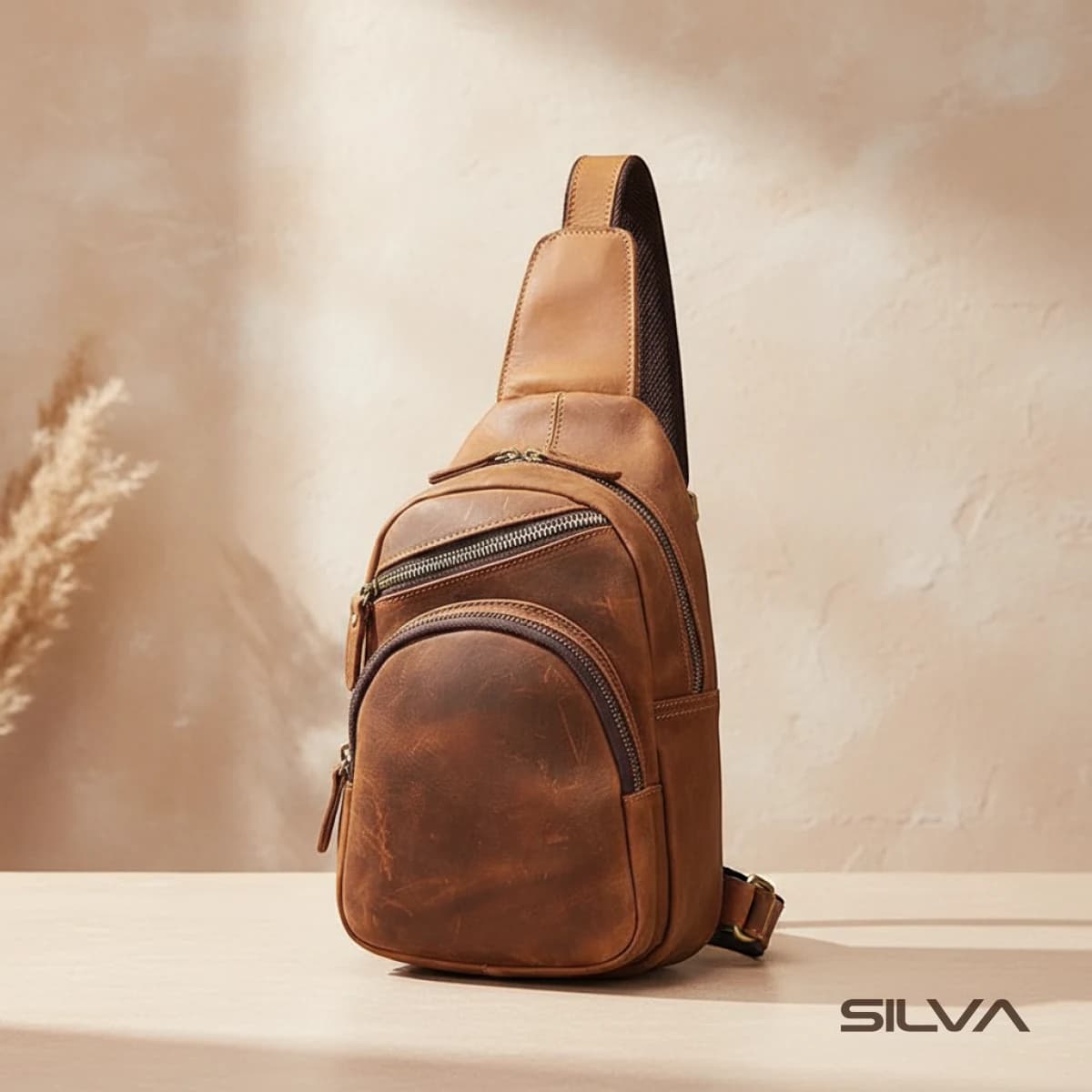 کیف کراس بادی و تک‌شانه چرم طبیعی مدل Crossbody Bag 02 | سیلوا چرم