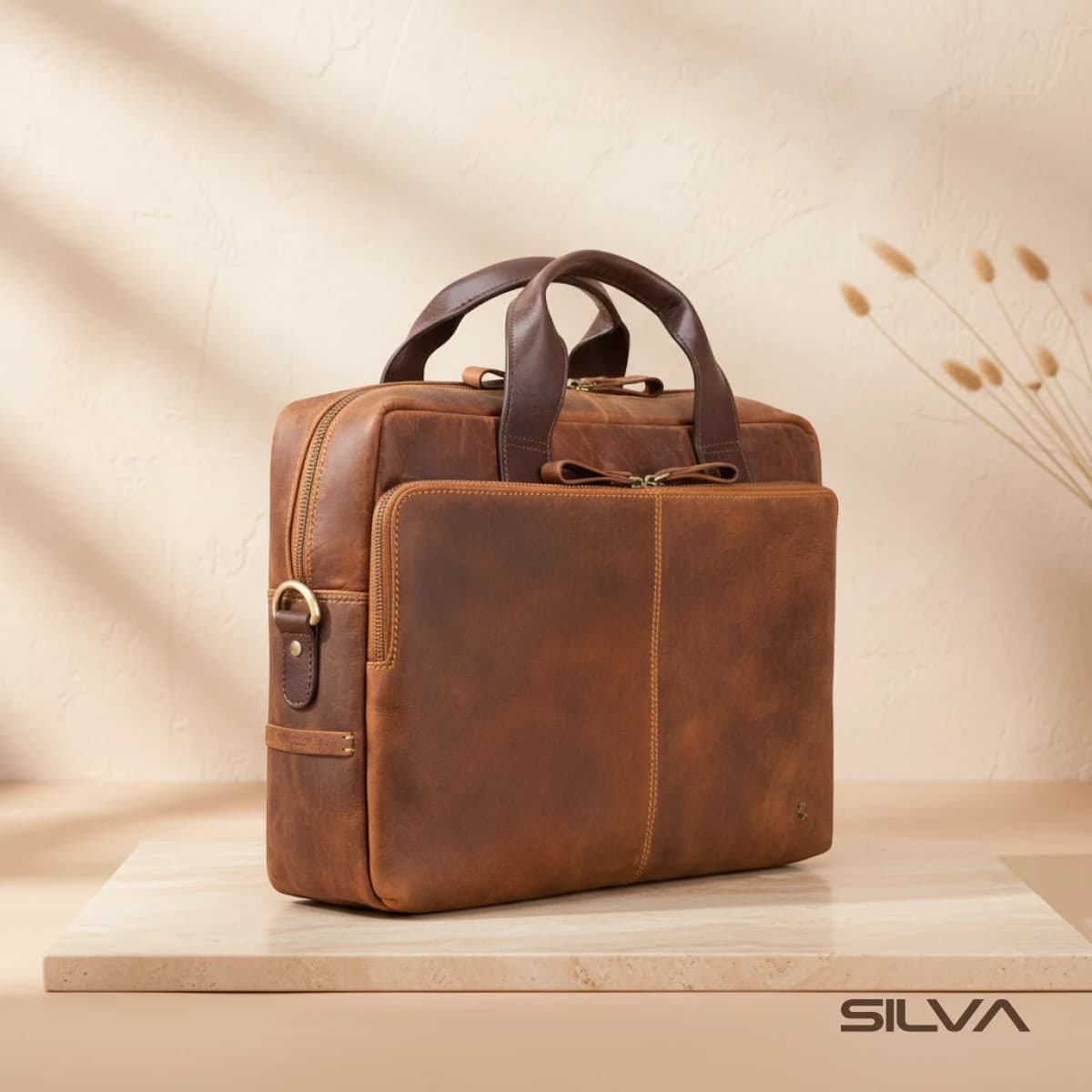 کیف لپ تاپ چرم طبیعی مدل Laptop Bag 38 | سیلوا چرم