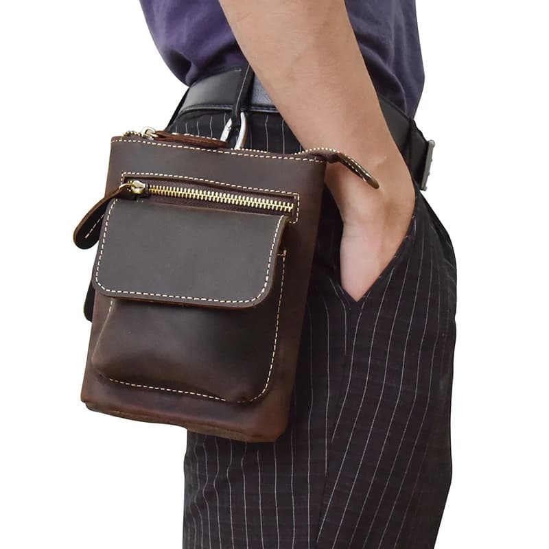 کیف دوشی چرم طبیعی مدل Shoulder Bag 30 | سیلوا چرم — تصویر ۶