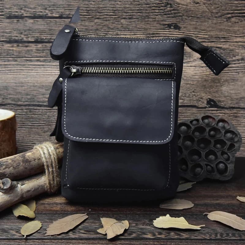 کیف دوشی چرم طبیعی مدل Shoulder Bag 30 | سیلوا چرم — تصویر ۸