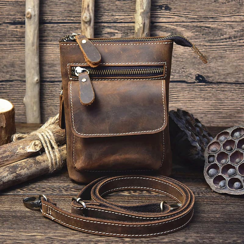 کیف دوشی چرم طبیعی مدل Shoulder Bag 30 | سیلوا چرم — تصویر ۳