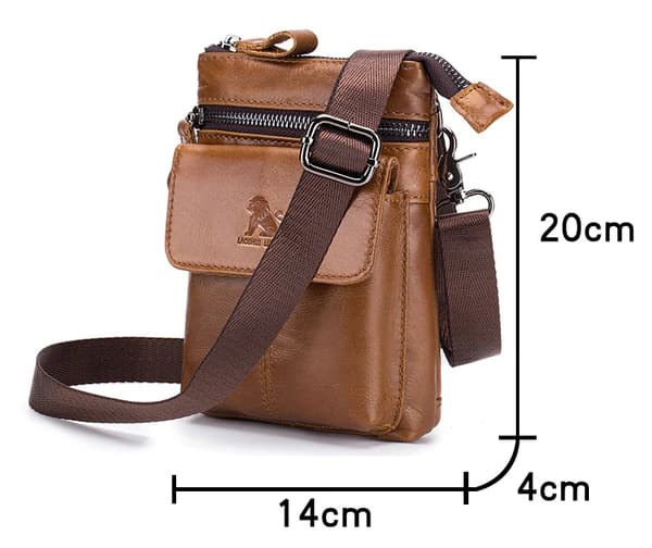 کیف دوشی چرم طبیعی مدل Shoulder Bag 29 | سیلوا چرم — تصویر ۶