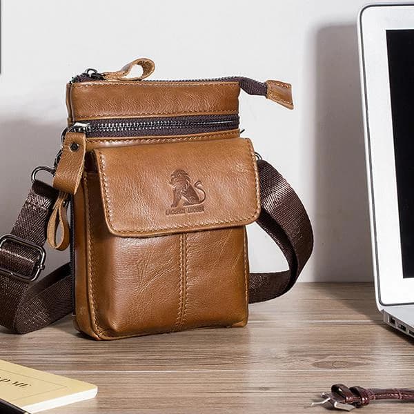 کیف دوشی چرم طبیعی مدل Shoulder Bag 29 | سیلوا چرم — تصویر ۸