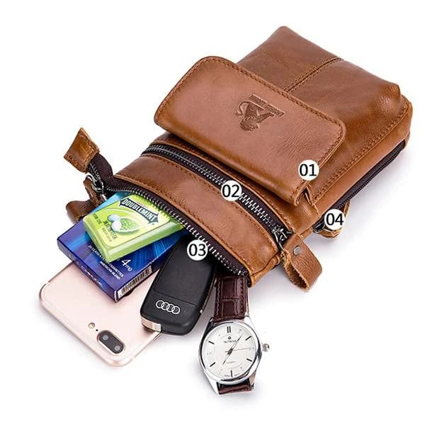 کیف دوشی چرم طبیعی مدل Shoulder Bag 29 | سیلوا چرم — تصویر ۵