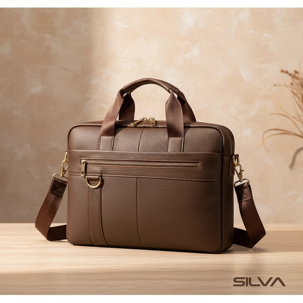 کیف لپ تاپ چرم طبیعی مدل Laptop Bag 37 | سیلوا چرم