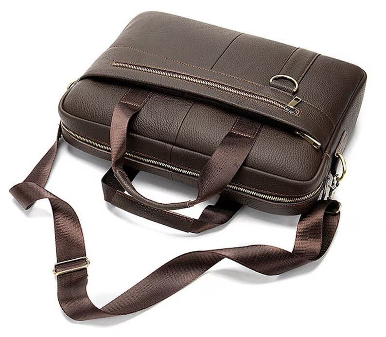 کیف لپ تاپ چرم طبیعی مدل Laptop Bag 37 | سیلوا چرم — تصویر ۲