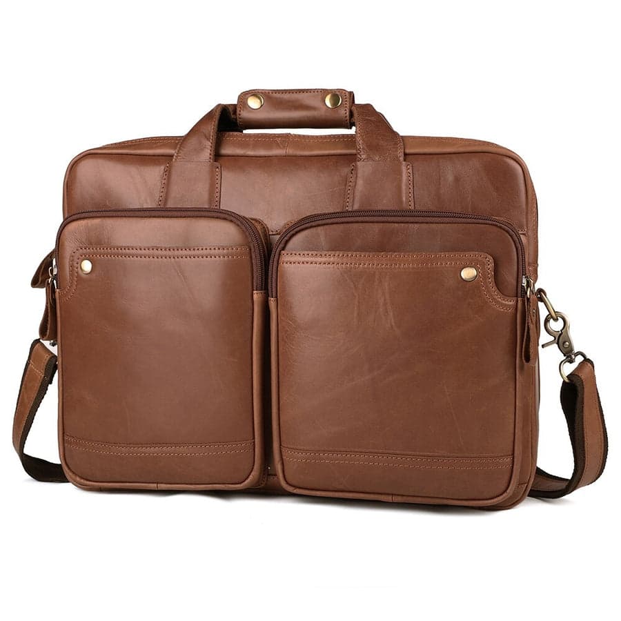 کیف لپ تاپ چرم طبیعی مدل Laptop Bag 35 | سیلوا چرم — تصویر ۴