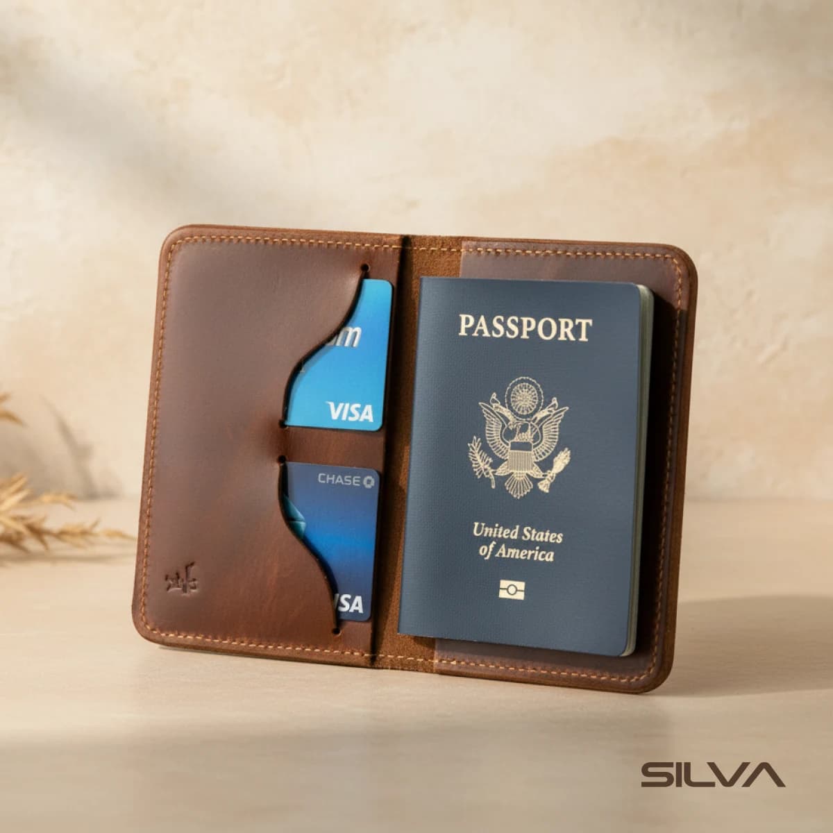 کیف پاسپورت چرم طبیعی مدل Passport Bag 22 | سیلوا چرم — تصویر ۷