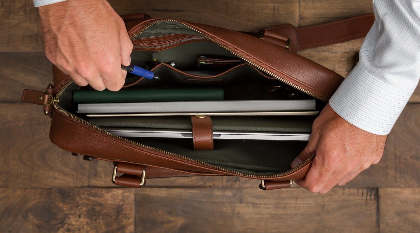 کیف اداری چرم طبیعی مدل Office Bag 30 | سیلوا چرم — تصویر ۲