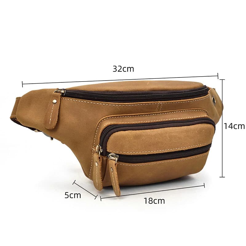کیف کمری چرم طبیعی مدل Waist Bag 28 | سیلوا چرم — تصویر ۲