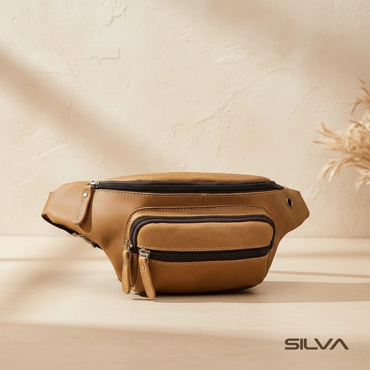 کیف کمری چرم طبیعی مدل Waist Bag 28 | سیلوا چرم