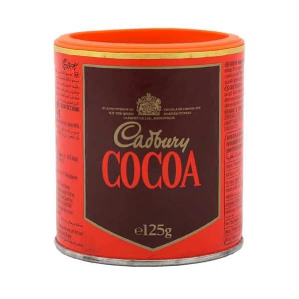 قوطی پودر کاکائو کدبری مدل Cocoa 125 گرمی