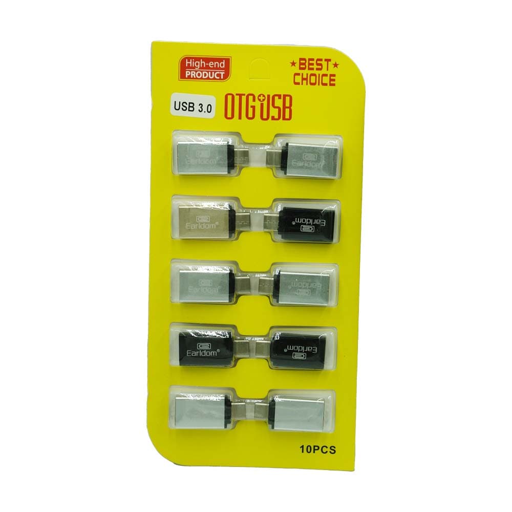 رابط Otg Type-C ارلدام فلزی پک 10 عددی