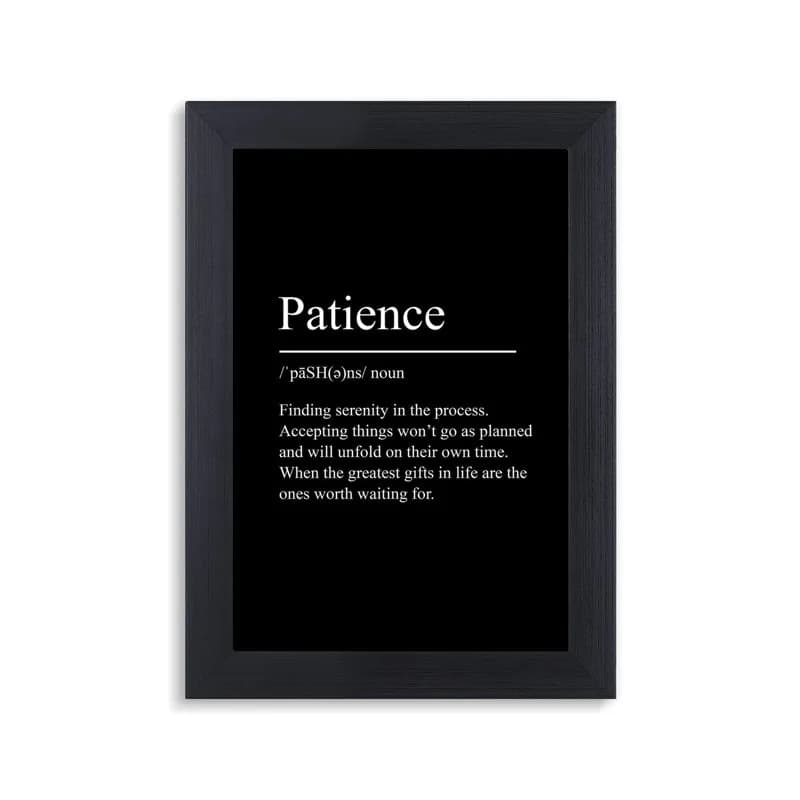 تابلو Patience نوشته