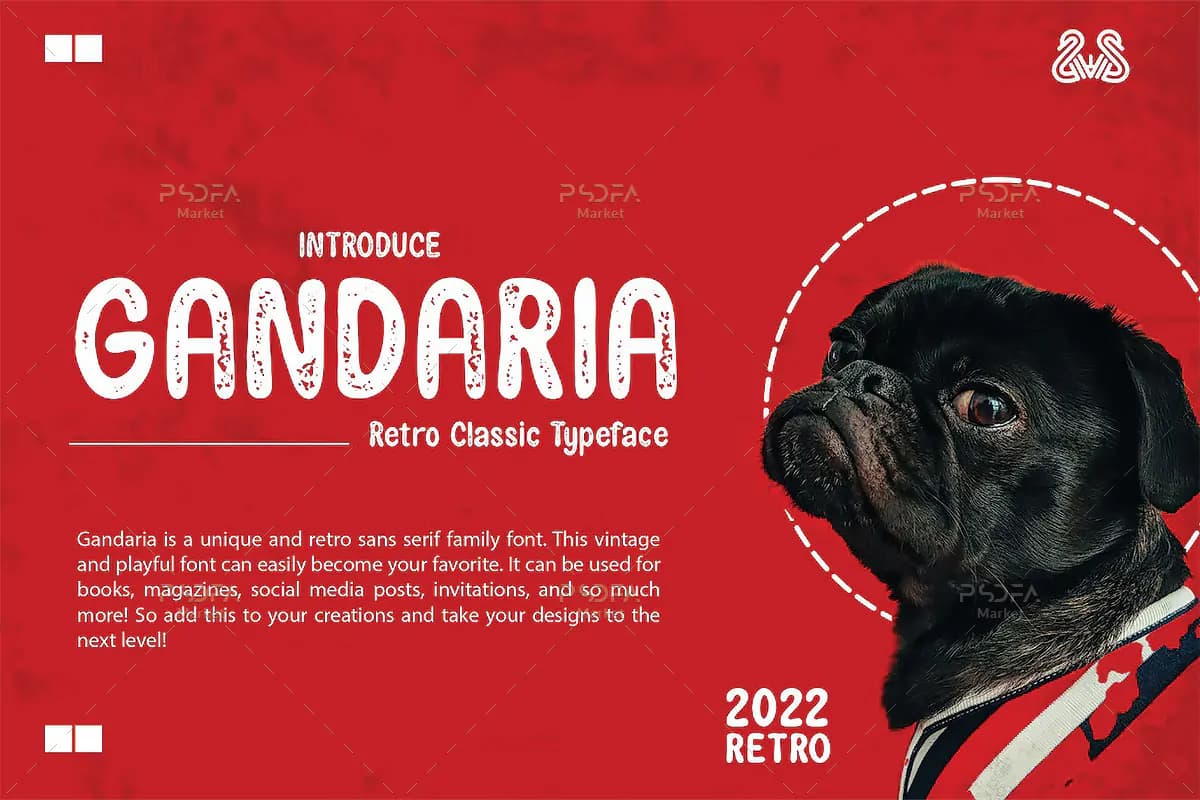 فونت کلاسیک رترو Gandaria