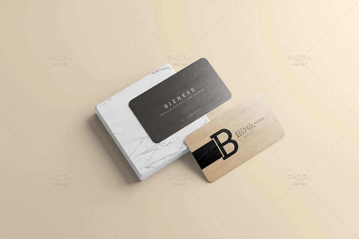 موکاپ کارت ویزیت براق شیک و لاکچری — تصویر ۶
