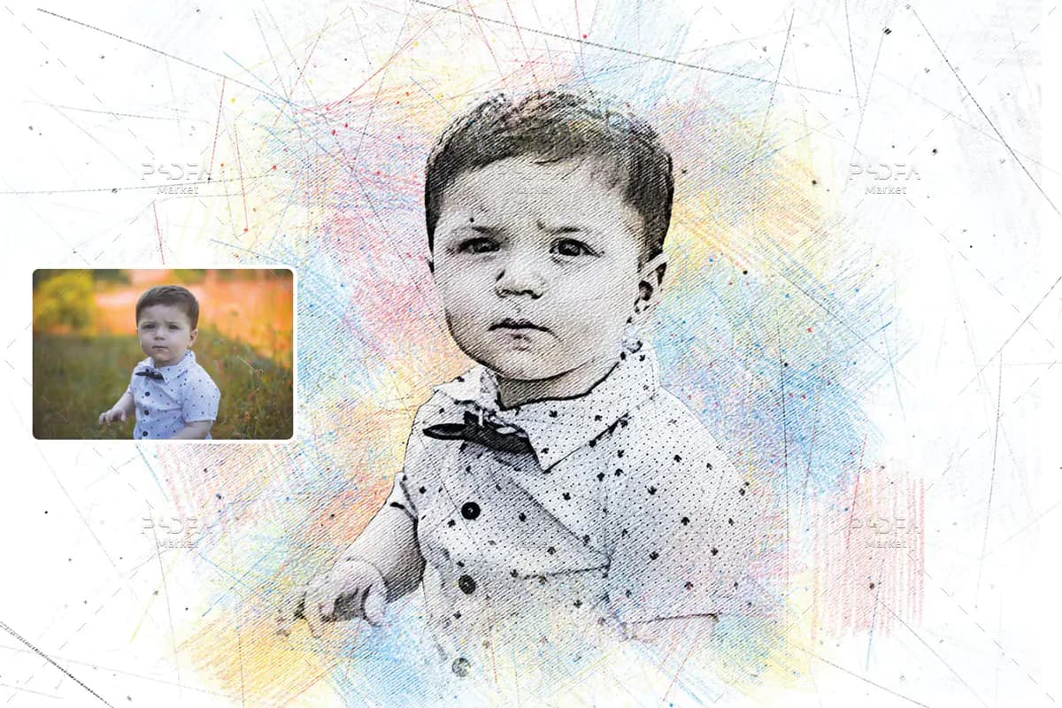 اکشن فتوشاپ افکت نقاشی رنگی تصاویر — تصویر ۲
