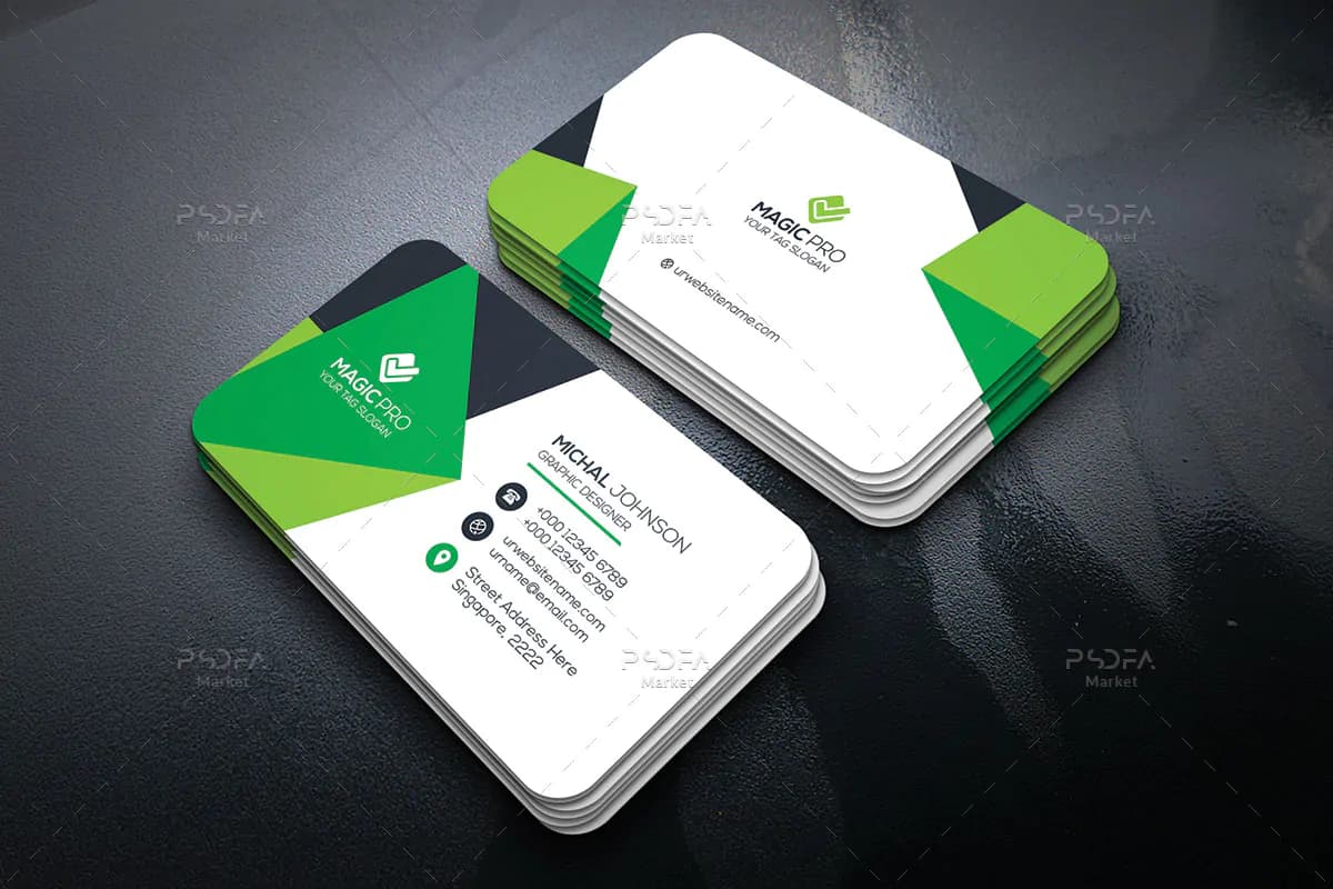 طرح آماده کارت ویزیت شیک و زیبا – PSD — تصویر ۳